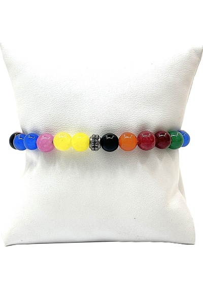 Doğaltaş Esnek Misinalı Unisex Bileklik Çok Renkli 74155678
