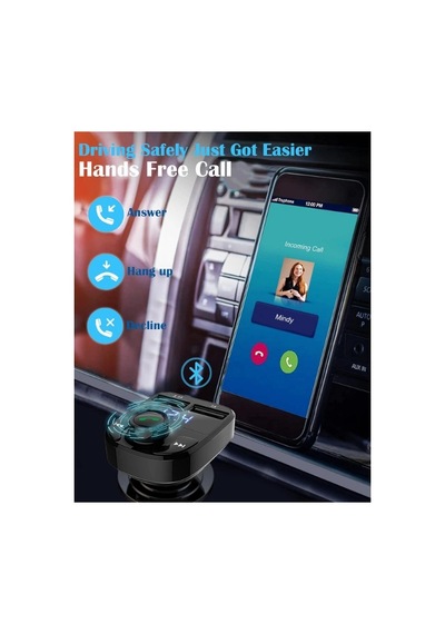 Araç İçi Hızlı Şarj Bluetooth Dijital Ekran Pratik Müzik Telefon Qc 3.1a Usb &pd /tf Fm Transmitter