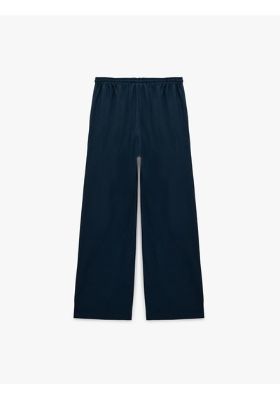 Koton Viskon Keten Karışımlı Beli Bağcıklı Geniş Paça Pantolon Lacivert 6sal40017ıw Lacivert - Mavi Koton Viskon Keten Karışımlı Beli Bağcıklı Geniş Paça Pantolon Lacivert 6sal40017ıw Lacivert - Mavi