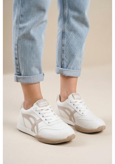 Papuçcity Dvmd 03441 Kadın Sneakers Spor Ayakkabı Beyaz
