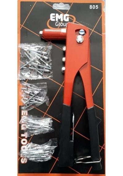 24X8.7 Cm Emg Profesyonel Perçin Tabancası - 50 Adet Perçin Hedi
