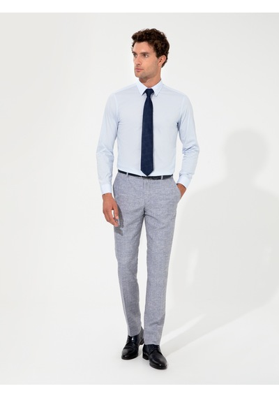 Cacharel Açık Mavi Slim Fit Uzun Kollu Gömlek Denım