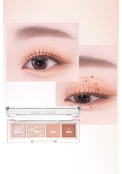 Yoğun Pigmentli Mat Ve Işıltılı Tonlar Barındıran 4'lü Far Paleti Day Vibe Palette 2 Bouncy Coral 2