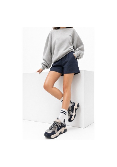 Luvi Shoes Leona Lacivert Süet Kadın Spor Sneakers