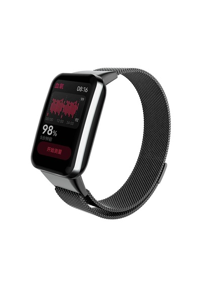 Zore Xiaomi Mi Band 7 Pro Krd-01 Metal Kordon-siyah