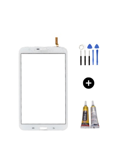 Samsung Galaxy Tab 3 Sm-t315 Uyumlu A Kalite Dokunmatik Beyaz + Montaj Seti