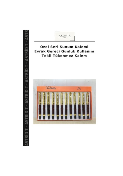 Özel Seri Sunum Kalemi Evrak Gereci Günlük Kullanım Tekli Tükenmez Kalem Çok Renkli