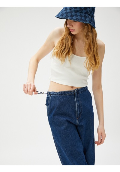 Koton Crop Atlet Halter Yaka Dar Kesim Ekru 3sal30172ık 3SAL30172IK010