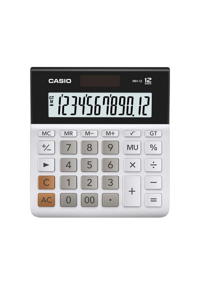 Casio Dh-12we Beyaz 12 Hane Masa Üstü Hesap Makinesi
