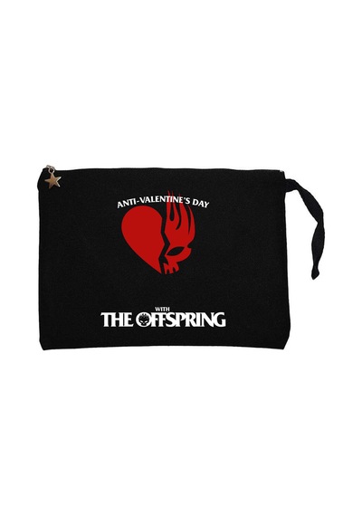 The Offspring Anti Valentine's Day Siyah Clutch Astarlı Cüzdan / El Çantası