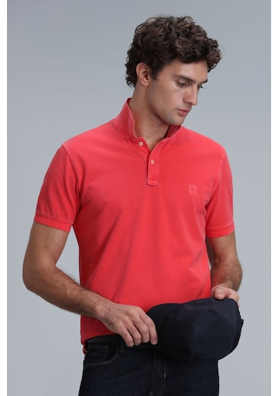 Lufian Erkek Vernon Smart Polo T-shirt 111040163 Mercan