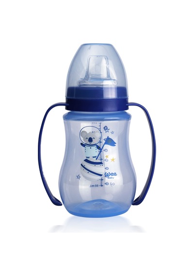 Galaxy Kulplu Alıştırma Bardağı Bebek Suluk 250 Ml 6+ Ay Mavi