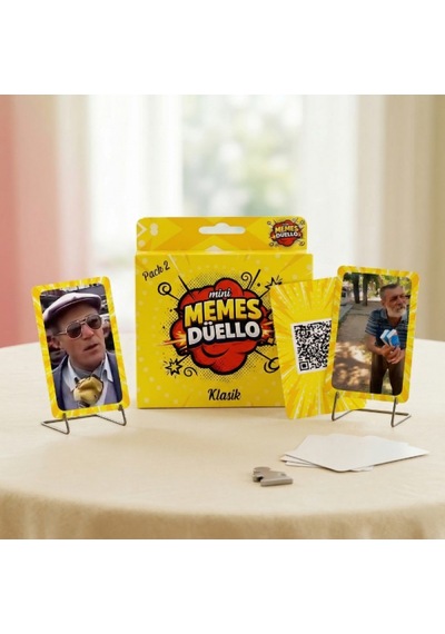 Mini Memes Düello Klasik Deste 2 Kart Oyunu Eğlenceli Party Oyunu