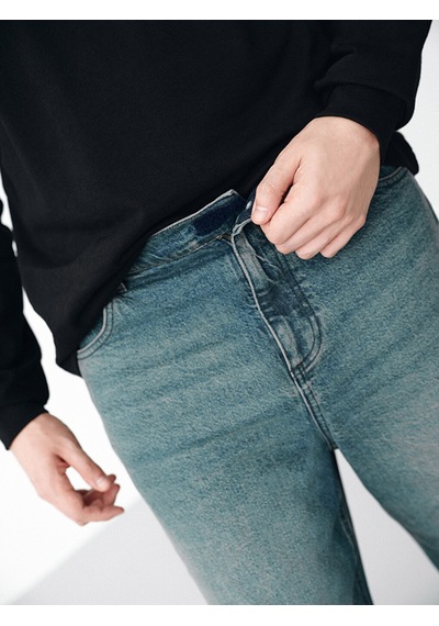 Lcw Limitless İndigo Kolay Giyilebilir Yanlardan Çıtçıtlı Erkek Jean Pantolon