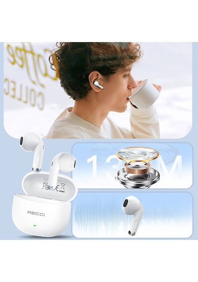 Recci REP-W81 Melody Serisi Hi-Fi Ses TWS Bluetooth 5.3 Kulak İçi Kulaklık