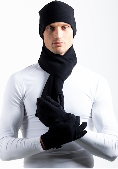 Oıl Company Rüzgar Geçirmez Dayanıklı Termal Polar Eldiven Black