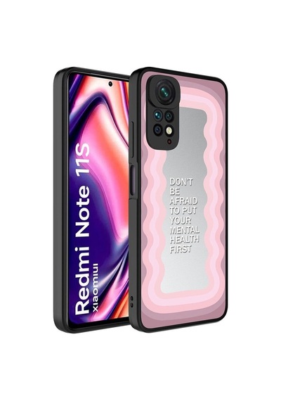 Xiaomi Redmi Note 11 Global Kılıf Aynalı Desenli Kamera Korumalı Parlak Zore Mirror Kapak Ayna