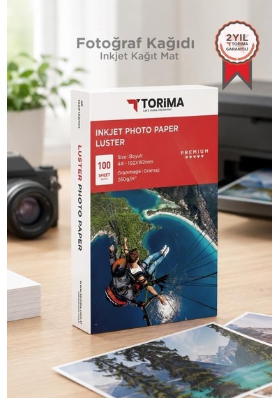 Premium Fotoğraf Kağıdı 100 Adet 260 Gr 10x15 Mat Baskı Malzemesi Çalışma Masası Kırtasiye
