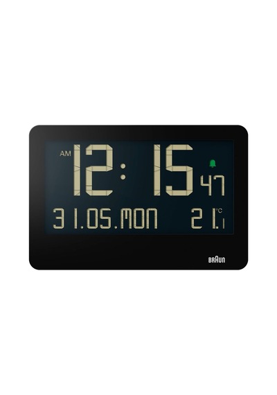 Braun Dijital Duvar Saati, İç Mekan Sıcaklığı, Tarih, Haftanın Günü, Büyük Ters Lcd Ekran, Hızlı Set, Bip A Diğer