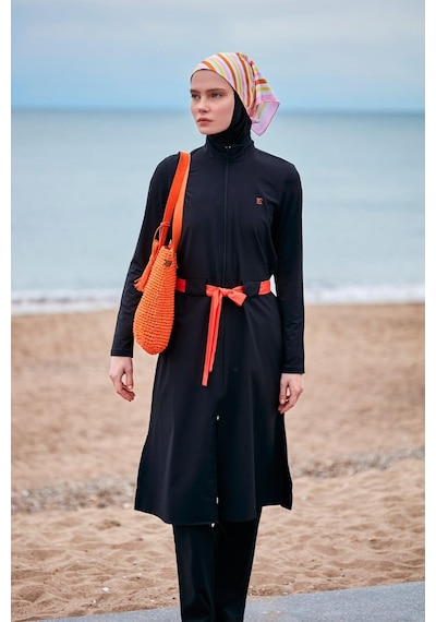 Marina M2419 Tam Kapalı Mayo-siyah Siyah
