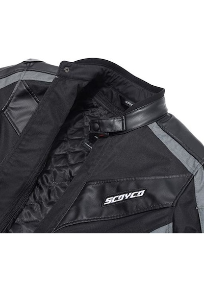 Scoyco Jk152 Motosiklet Montu 4 Mevsim Pu Dayanıklı Kumaş Deri Motorcu Mont Grey
