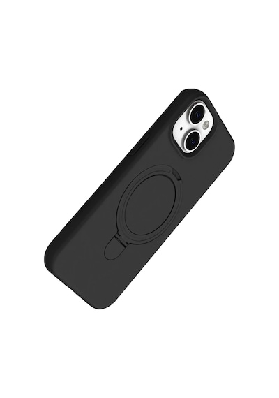 Apple iPhone Uyumlu  15 Plus Uyumlu Regal Magsafe Standlı Kapak - Siyah
