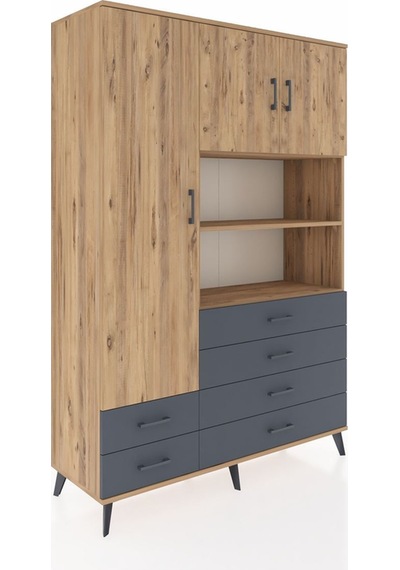 Hyperion Dolap 8 Raflı 6 Çekmeceli 3 Kapaklı 132x44x195 Çam-çam/antrasit Atlas Çam/antrasıt Hyperion Dolap 8 Raflı 6 Çekmeceli 3 Kapaklı 132x44x195 Çam-çam/antrasit Atlas Çam/antrasıt