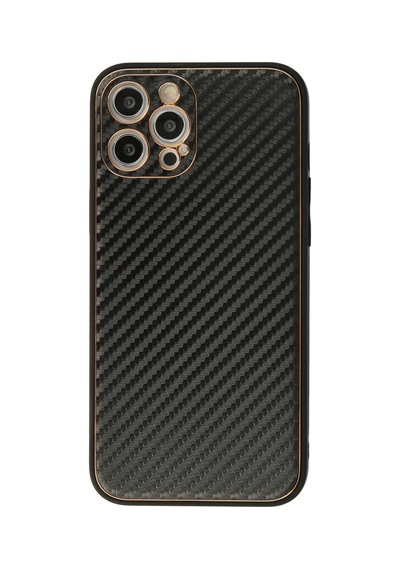 Apple iPhone  Uyumlu,  12 Pro Max Kılıf Coco Karbon Silikon - Siyah