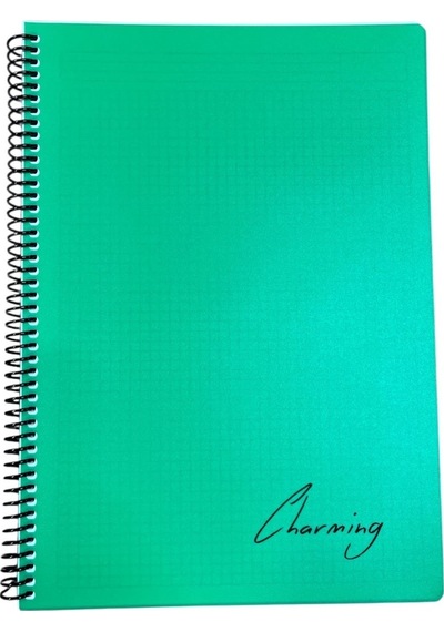Tokaç A4 Pp Kapak Spiralli 120 Yaprak Defter Kareli Tok-220-yeşil