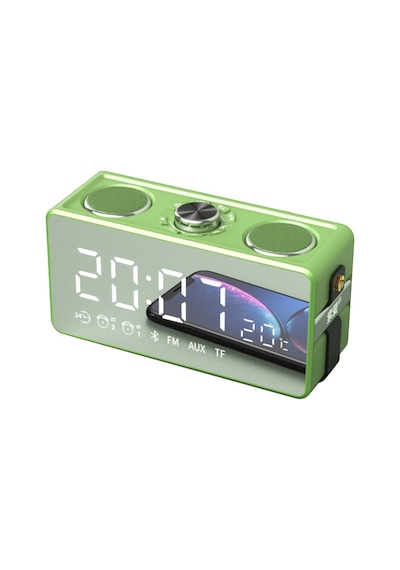 Soaiy S18 Taşınabilir Kablosuz Bluetooth Hoparlör - Dijital Saat & FM Radyo & USB & Hafıza Kartı - ZORE-219773