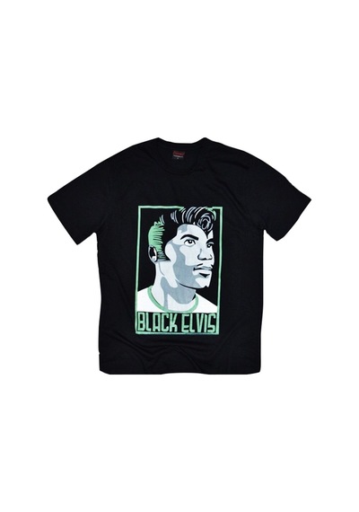 Black Elvis Tişört Baskılı T-shirt SIYAH Siyah