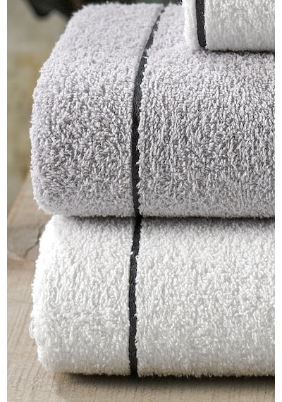 Valona 50 X 85 – 70 X140 Cm 4'lü Banyo Havlu Seti | Gri-Krem Gri