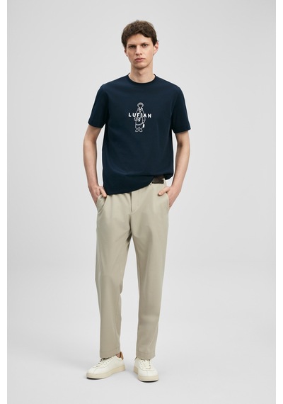 Lufian Sımbad Modern Grafik T- Shirt Lacivert Lacivert 111020307100200 Lacivert