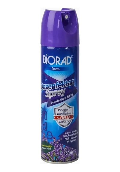 Biorad Parfümlü Dezenfektan Sprey Lavanta Kokulu 150ml - 24 Adet