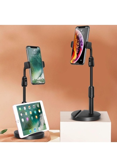 Masa Üstü Tablet Ve Telefon Tutucu Plastik Aparat Siyah Telefon Standı 5570 Diğer