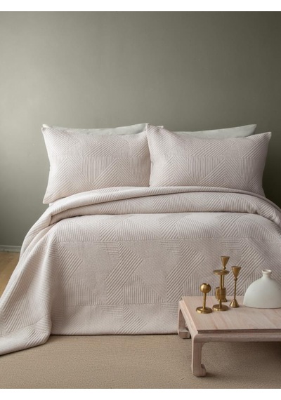 Apricitas Home Yatak Örtüsü Set Savoy Vizon Çift Kişilik Vizon