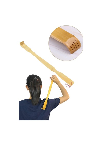 Ahşap Sırt Kaşıma Aparatı Masaj Aleti Sırt Kaşıyıcı 46 Cm. Sırt Kaşıma Çubuğu Karışık