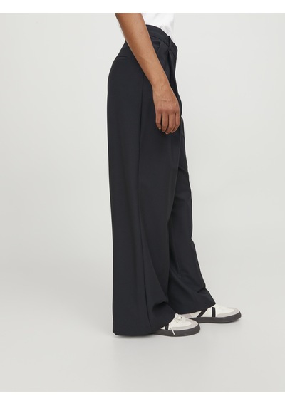 Jack & Jones Kadın Yüksek Bel Dokuma Pantolon - Ellis - 12248958 Black Siyah