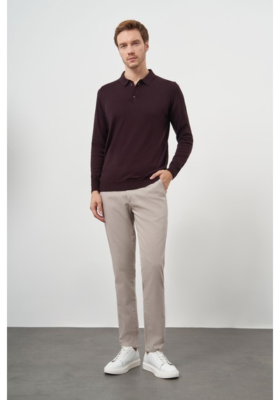 Morven Erkek Mor Basic Polo Yaka Dynamic Fit Rahat Kesim Triko 27kc017002309 Mor
