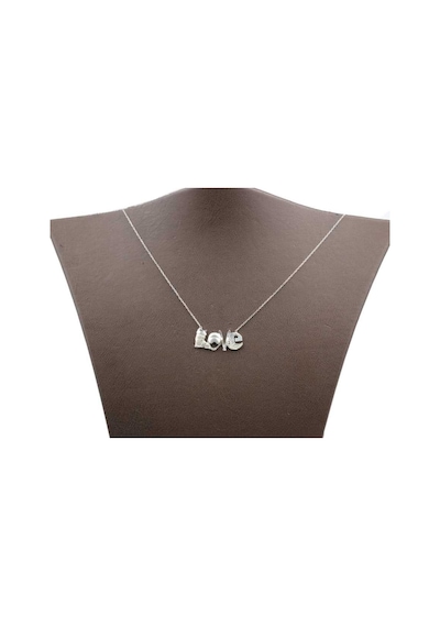 925 Ayar Gümüş Love Yazılı Kış Kolyesi 426862226