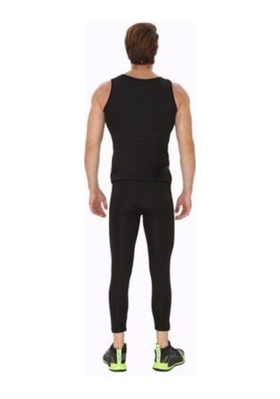 Multiflexpro Erkek Siyah Termal Sauna Tayt Ve Atlet Takım