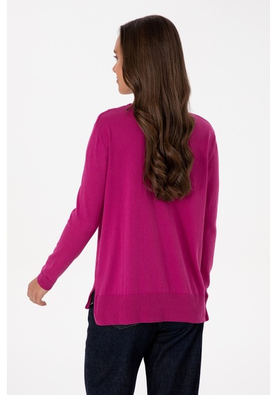 U.s. Polo Assn. Kadın Kazak /triko 50313598-vr252 Fusya Melanj