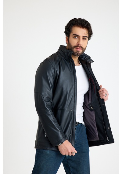 Franko Armondi Klasik Erkek Deri Ceket E55-kd-2907-24133 Siyah