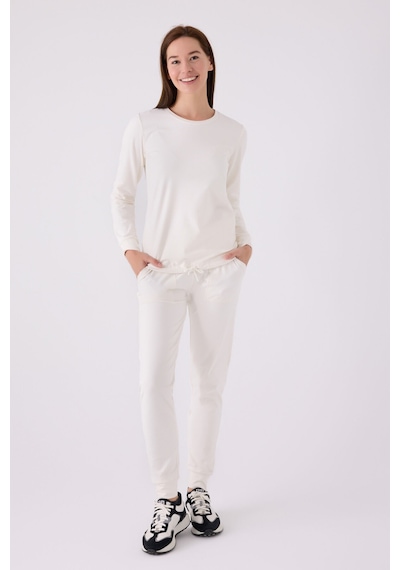 Pierre Cardin Kadın Beyaz Uzun Kol Pijama Takım Pc8925-s-v1