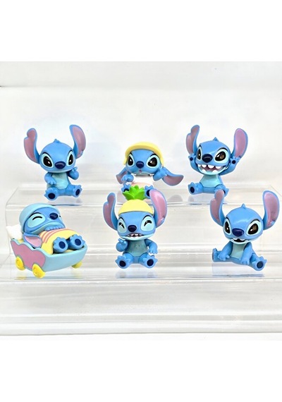Stitch Mini Koleksiyon Figürü Pvc Dekoratif Figür Rastgele 1 Adet