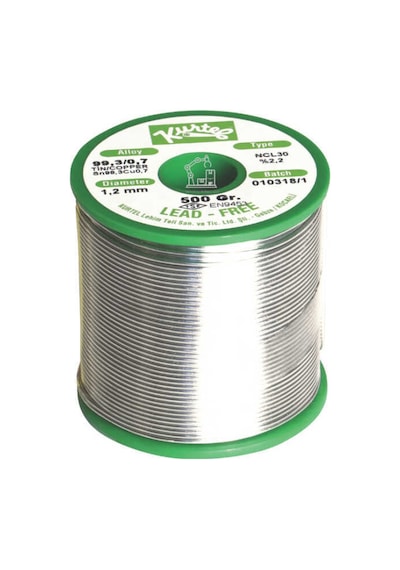 Kurtel Sn99.3 / Cu 0,7 Kurşunsuz Noclean Lehim Teli 500 Gr Makara 1,2 Mm