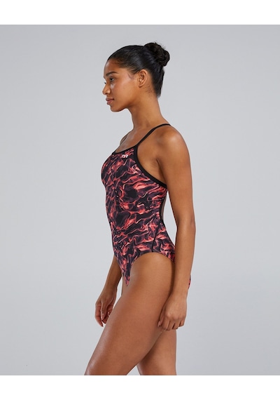 Tyr Durafast Elite Kadın Diamondfit Yüzücü Mayo Kırmızı