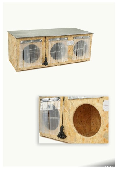 Kedi Evi Kedi Yuvası Kedi Yatağı-demonte Olarak Gönderilir-ısı Ve Su Yalıtımlı 3 Bölmeli 90x36x36