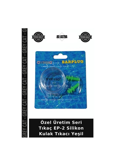 Özel Üretim Seri Tıkaç Ep-2 Silikon Kulak Tıkacı Yeşil
