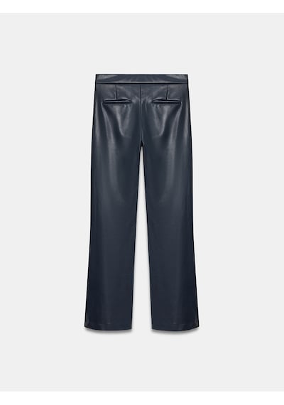 Dilvin 72237 Suni Deri Çan Paça Pantolon-lacivert Lacivert